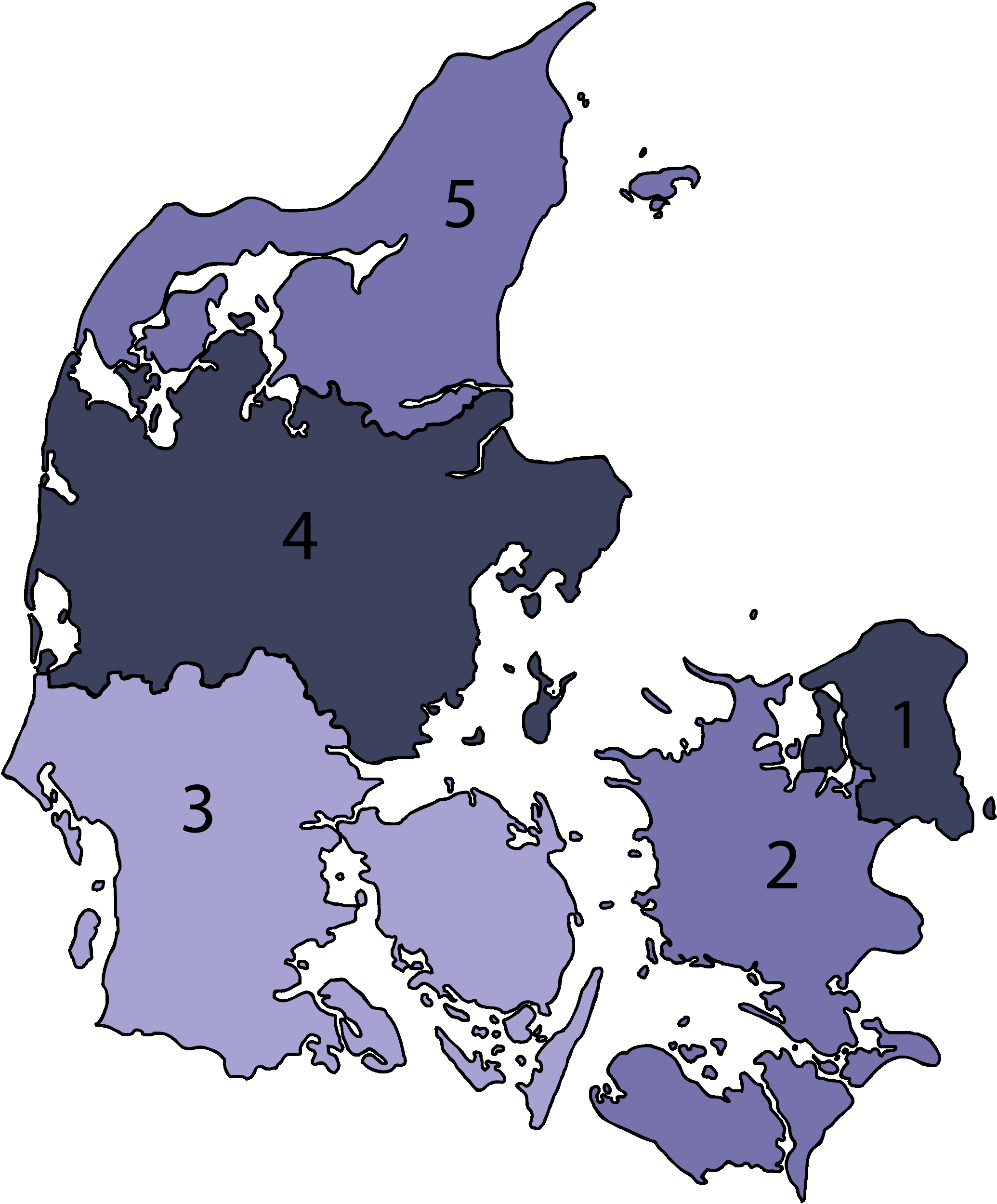 Regionen Dänemark Skandinavien
