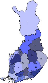 Regionen Finnland Skandinavien