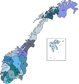 Regionen Norwegen